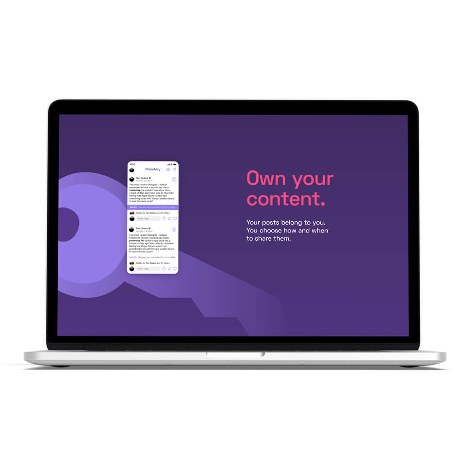 Planetary user interface mobile screens