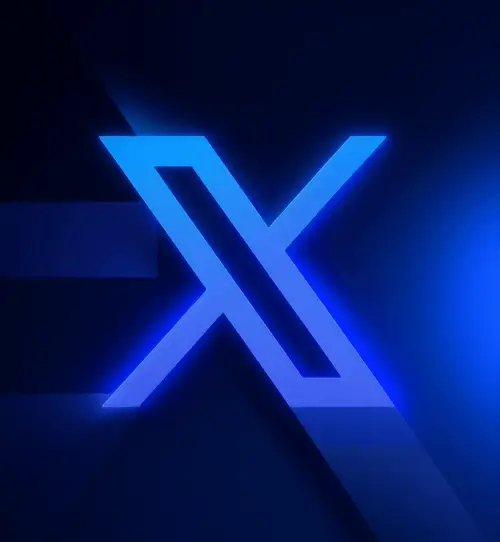 Twixter x.com symbol blueish style