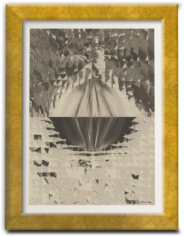 greyscale Coal Diamond picture with frame
